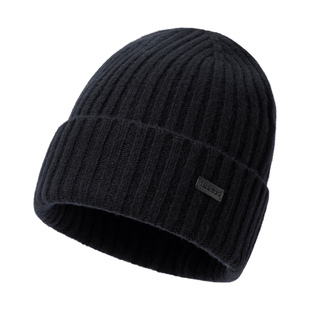 fancet帽子男冬季新款纯美利奴羊毛针织毛线帽大头围加厚保暖冬帽