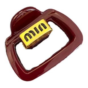 新年红色字母抓夹女后脑勺半扎发鲨鱼夹子中号发夹高马尾发卡头饰