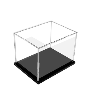 透明亚克力展示盒手办积木模型公仔收纳盒子防尘罩盲盒高透底板