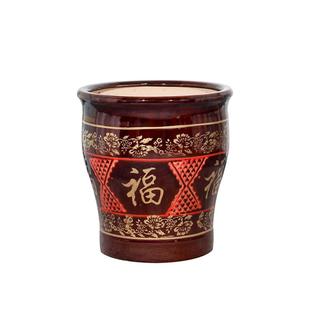 特大号陶瓷花盆中式福字金钱树高档客厅国风家用落地大口径30以上