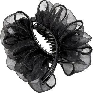 2025新款高级云朵碎花新款泡泡后脑勺夹大号蝴蝶结抓夹发饰头饰