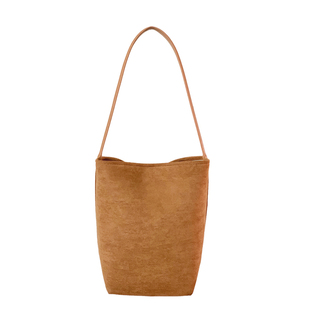 Whiterm 韩版秋冬复古绒面单肩水桶包ins百搭女包腋下包潮手提包