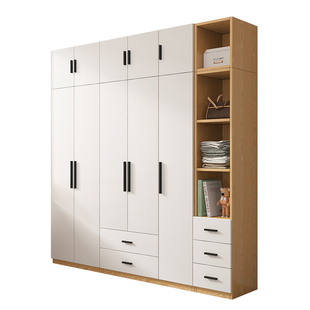 衣柜家用卧室实木质工厂直销简易组装出租房用小户型儿童柜子衣橱