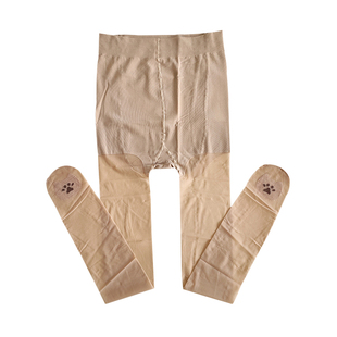 小狼狗丝袜女薄款防勾丝不掉档光腿神器夏任意剪连裤袜大码猫爪袜