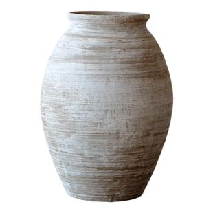 文艺复古粗陶花器侘寂陶罐土陶干花花瓶手作日式茶室民宿禅意摆件