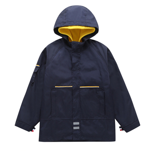 伊顿校服款儿童冲锋衣冬装小学生校服男女童班服脱卸式外套09X106