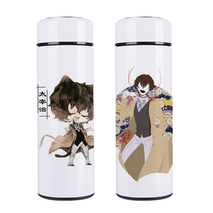 文豪野犬动漫周边智能显示温度保温杯泉镜花太宰治中原中也水杯子