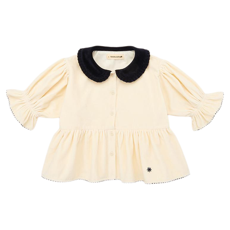 3件5折 Misha Puff FW24秋冬儿童pima棉上衣背带裙长裤