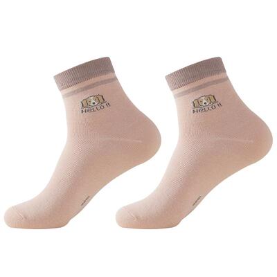 恒源祥袜子女纯棉抗菌中筒夏季薄