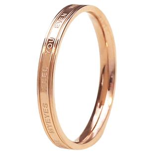 潮食中指戒字母IFEEL YOU EVEN WHEN I CLOSE MY EYES钛钢指环