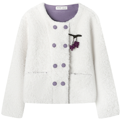 慕兔甜美仿羊羔毛绒外套