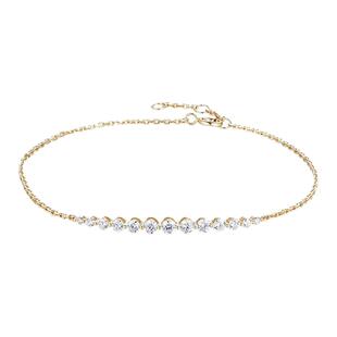 蒂芙星钻18K金培育钻石手链小众半镯手链轻奢时尚百搭情人节送礼