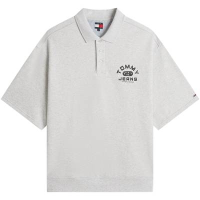 Tommy男装纯棉微抓绒宽松POLO