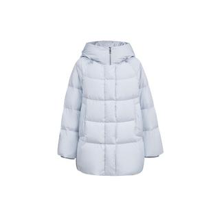 绫致ONLY2025冬季新款90白鸭绒纯色宽松中长款羽绒服女