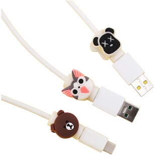 适用OPPO卡通数据线保护套R17/A9X/ACE充电器线防折断防护Reno套