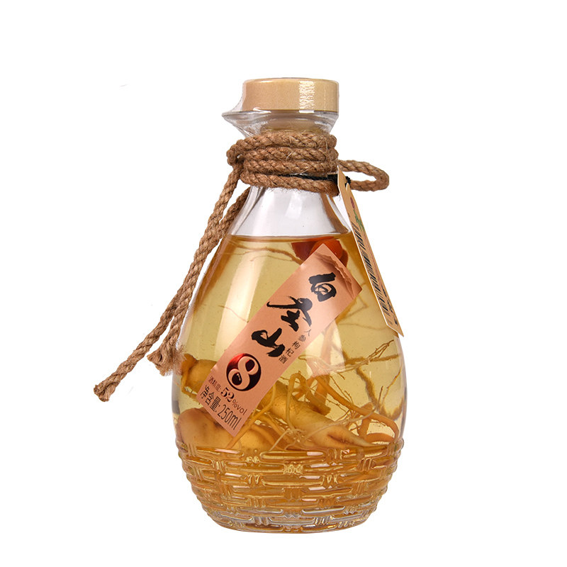 白圣山人参枸杞酒52度小杯瓶装养生配制酒