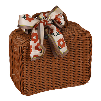 教师节礼物盒生日空盒子藤编盒