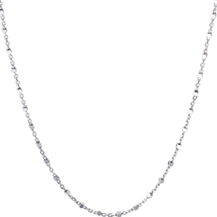 老银匠s925银项链女简约百搭方块素链无吊坠单链延长链纯银锁骨链