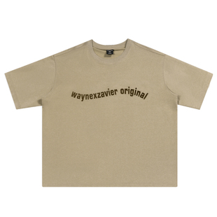 韦恩泽维尔潮牌大码棉T恤男宽松夏季加肥加大日系印花基础t8230