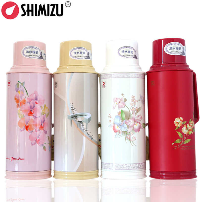 清水 5磅热水瓶家用开水瓶保温瓶玻璃内胆暖壶保温壶2L暖瓶大容量