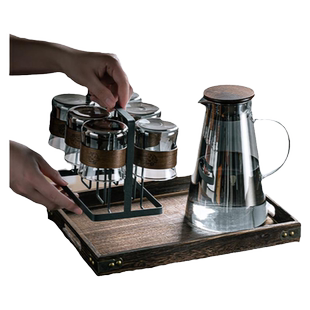 复古凉水杯家用套装水具客厅喝水杯子玻璃水壶耐高温茶具待客茶杯