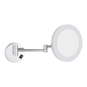 绿意化妆镜壁挂卫生间LED带灯浴室折叠伸缩放大单面美容梳妆镜子