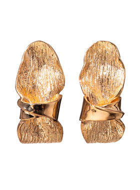 joystone意大利蝴蝶结镀金耳钉