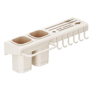 刀架厨房用品多功能菜刀置物架壁挂式免打孔刀具筷子筒一体收纳架