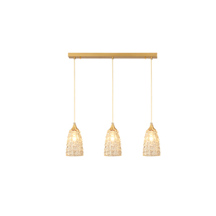 餐厅吊灯客厅吧台美式轻奢饭厅铜灯简约家用餐桌吸顶法式餐吊新款