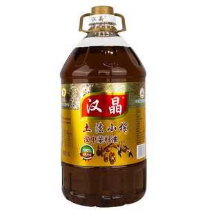 汉晶土法小榨非转基因菜籽油5L物理压榨农家菜油