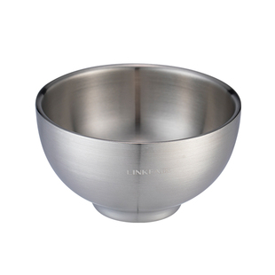 凌丰福瑞316L不锈钢碗家用饭碗双层小碗成人儿童汤碗食堂厨具