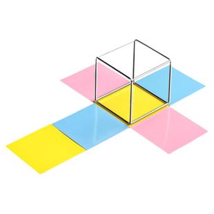 正方体和长方体数学教具可拆卸框架模型小学五年级下册几何磁性小立方体展开图棱长与表面积演示器学生用学具