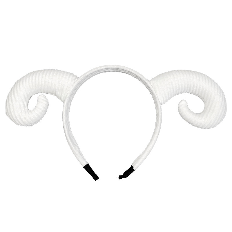 可爱绵羊羊角头饰发箍小羊甜美绵羊角头箍卡通山羊发卡发窟恶魔角