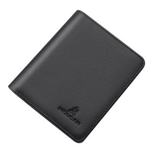 稻草人钱包男青年短款真皮休闲皮夹新款简约薄款零钱竖款牛皮钱夹