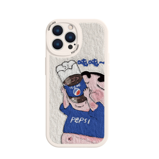蜡笔小新手机壳适用苹果13pro百事可乐iPhone14Promax/15/xr可爱12mini/xsmax新款小羊皮11全包苹果16套8plus