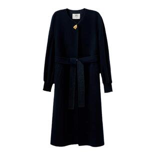 【商场同款】HPLY荷比俪冬季新款女灯笼袖H型纯棉羊毛女大衣