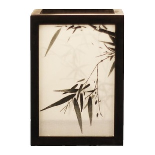 湘绣摆件紫光檀木笔筒手工刺绣双面绣创意中国风企业礼物礼品苏绣