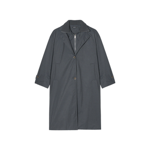 【防风假两件 90白鸭绒】Unvesno(UN)Demure风极简保暖长款羽绒服