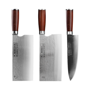 折影安来系列套装锻打斩切刀切片刀厨师刀DC53模具钢高硬度菜刀