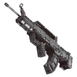 拼装积木枪MP5可发射AWM高难度98K狙击枪益智玩具男孩子生日礼物