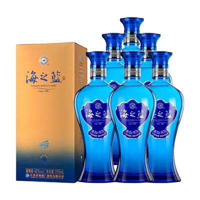 洋河海之蓝白酒42度375ml整箱装