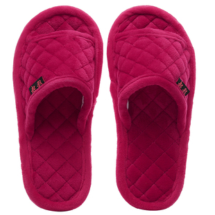 新款水晶绒毛毛秋冬木地板静音布底拖鞋女家用金丝绒软底室内家居