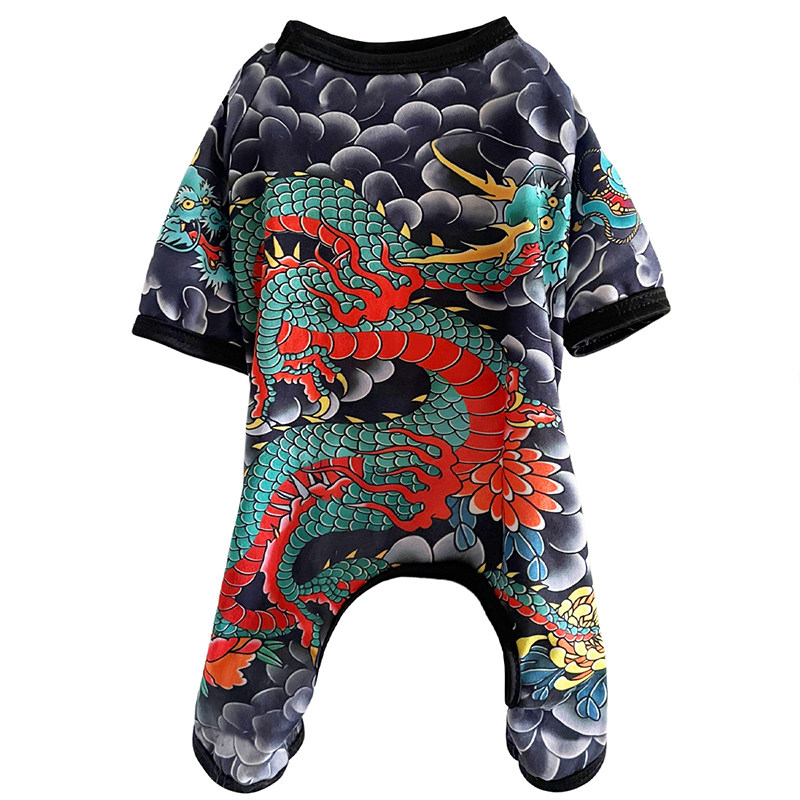 宠物纹身衣服猫狗四脚衣国潮风龙纹变身装小中大型犬薄款2026新款