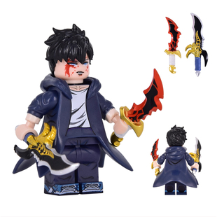 我独自升级猎魔者人仔程肖宇匕首S暗影君王日漫拼装积木模型玩具