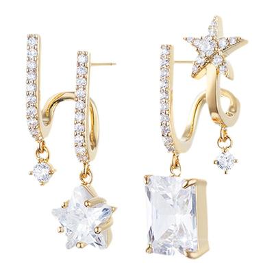 INCHEDITION星星方糖不对称耳环