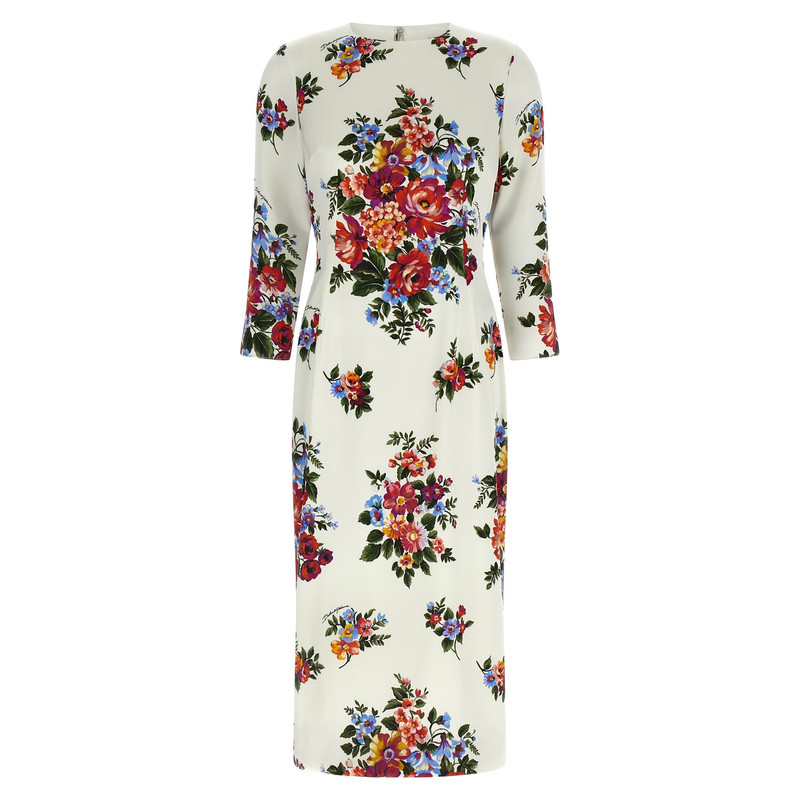 DOLCE & GABBANA 粘纤印花衬衫DG连衣裙 26早春新款 意大利代购正