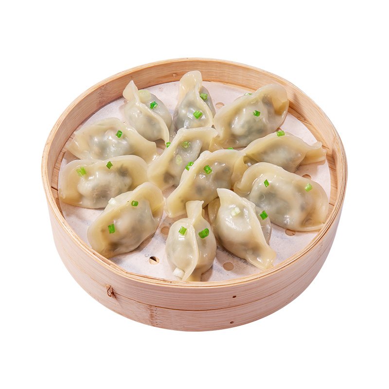 鹿有有香菇青菜三鲜水饺速食早餐半成品速冻蒸煎饺薄皮鸡蛋素饺子