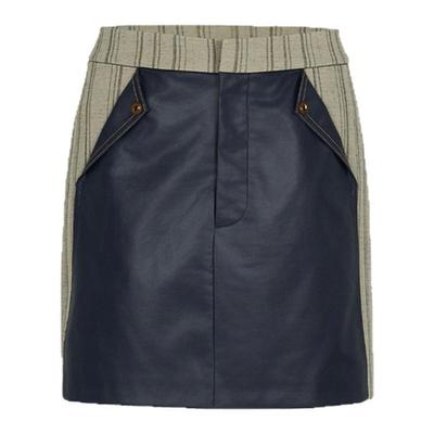 【Savi同款】Palavas 2025秋季新款戴高乐空港短裙女撞色半身裙