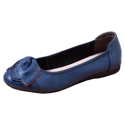 单鞋舒适水钻软底妈妈鞋大码防滑