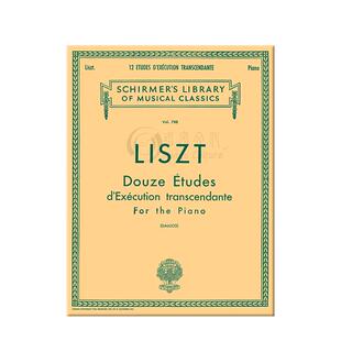 李斯特 12首超技练习曲 钢琴独奏 希尔默原版乐谱书 Liszt Etudes dexecution transcendante Piano Solo HL50256350